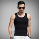 Thousands of people new round neck men's modal vest summer ice silk breathable fitness tight hurdles sleeveless black-polyester vest XL
