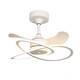 XMSJ Nordic Lan Light 2024 Neues stillen Hauptschlafzimmer-Restaurant Deckenlüfter Light Home Integrierte Kronleuchter moderne und einfache 9227 Black 60cm-Voice No-Networking erforderlich + Fernbedienung