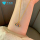 Xinhe Ming New Year Necklace Zakiram Youball Bing Pendant Chain Feeling Connects Good Luck Tibetan God of Wealth Chinese Style Enamel Colorful Zakiram Necklace