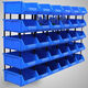 Vinoa plastic combined parts box material box component box screw box classification storage box oblique plastic box shelf 12 blue single size 40*25*16 cm