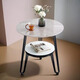 Mingqiang light luxury round table sofa table coffee table simple modern living room corner several balcony bedroom bedside Internet celebrity side table Puda gray 70 yuan 63 high thickened rock plate