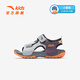 ANTA Children's Sandals Boys' Shoes 2026 Summer New Outdoor Velcro Anti-Slip Open-Toe Beach Shoes Frost Tower Gray/Whistle Purple/Anta White-1 29 Shoe Inner Length 18cm