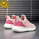 G.Duck Little Yellow Duck Girls Shoes Sports Sports New Style Flying Knitt Coconut Zapatos de coco transpirable Spring and Autumn Soft Sole Light Running Shoes Pink [Spring and Autumn Net Double Net] 719 27 / Longitud del zapato 17.0 cm, Fat Feet Wide and Big Shot