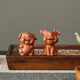 Yuxuan 12 Zodiac Signs Purple Clay Tea Pet Hands Can Be Raised as Office Home Furnishings Fine Ceramic Tea Pet Accessories SL-Purple Clay Twelve Zodiac Signs (Rabbit) Red Clay