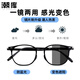 
Chaoku ultra-light fashion myopia glasses ultra-thin glasses anti-blue light color change myopia glasses frame Collection 9903-Bright black silver single frame