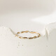 Sen uses 14K gold-filled sterling silver gold and silver contrasting shiny faceted twist ring for women, European and American style, light luxury and exquisite niche tail ring, US No. 2
