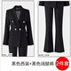 Gutiqi Formal Women's Suit College Student Interview Professional Wear Suit Jacket Women 2025 New Suit Workplace Work Wear Spring Black Suit + Wide Leg Pants XL
