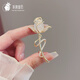 Li Shen's elegant cat's eye tulip brooch for women's high-end suit coat, simple accessories cat's eye tulip brooch