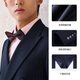 Guillaume (G MONS) suit men's double-breasted navy blue striped business suit professional formal groom wedding dress suit navy blue top + pants + vest three-piece set 50