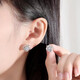 Fat Donglai's same style selection Pt950 platinum earrings for women snowflake diamond earrings versatile earrings birthday gift 50 points for love crowning a pair platinum moissanite