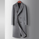 Magiopy Luxury High-End-Markenmarke Herrenmantel Herbst und Winter lange überknee Doppelreihe Casual Woll warme Jacke Schwarz M 170