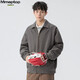 MMOPTOP American cotton retro lapel work jacket autumn and winter men's versatile functional jacket MJK03 dark gray L