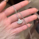 OEMG Hong Kong jewelry small skirt 18K rose gold necklace female gold PT950 platinum pendant gift for girlfriend small skirt white gold