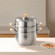 Carrot steamer household 304 stainless steel steamer steamed fish buns three-layer thickened induction cooker gas stove 28cm two-layer