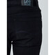 Lee723 pantalones vaqueros negros rectos de cintura media para hombre, ajustados y modernos