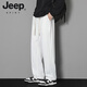 JEEP SPIRIT2025春秋季新款潮牌宽松直筒阔腿卫裤男款运动休闲百搭长裤子男 长款 826 黑色 (90-115) M