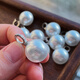 Shumo S925 silver cold light pearl pendant buckle can be opened and delivered with a long chain 12mm