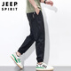JEEP SPIRIT吉普裤子男夏季男士休闲裤男装冰丝薄款潮流宽松束脚速干运动长裤