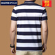 MASTER POLO Polo a rayas Paul, novedad de verano para hombres, camiseta de manga corta de algodón para hombres de mediana edad, camisa delgada con solapa de negocios 3882 Naranja L