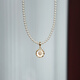 Junbu buckle pendant DIY pearl bare chain bead chain gold-plated necklace white butterfly shell round abalone shell detachable single pendant white butterfly shell single pendant