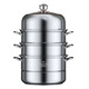 Donglai Zhen selected multi-functional cooking household steamer 316 stainless steel thickened multi-layer steamer gas stove special 32cm extra thick 316 stainless steel three-layer timing e2