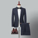 SHANSHAN light luxury brand men's suit wedding dress slim plaid business casual suit for men blue plaid L 170