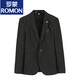 罗蒙（ROMON）西服男士套装感修身订婚新郎结婚礼服商务正装休闲西装伴郎服 深灰色纹理9905【西服+西裤】配2 S 4690斤穿