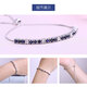 GEM STONE KING Sapphire Bracelet 925 Silver 2.05 Carat Gemstone Light Luxury Fashion Bracelet as a 38th Goddess Day Gift for Your Girlfriend