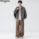 MMOPTOP American cotton retro lapel work jacket autumn and winter men's versatile functional jacket MJK03 dark gray L