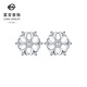 Caibai Jewelry Platinum Earrings Pt950 Platinum Fashion Design Hollow Snowflake Earrings Price BJ Platinum Earrings About 2.08g