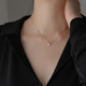 Shien 6-claw diamond pendant necklace for women 18K gold Korean version design 2024 new niche light luxury high-end simple clavicle chain 18K gold