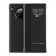 Suitable for Huawei mate30 original mobile phone case flip-up business all-inclusive men's and women's ultra-thin anti-fall leather case Mate30 flip-up window leather case sleep-black-