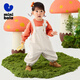 Mini Bala shopping mall same style girls overalls 2025 new loose fashionable baby trousers light khaki 50315 90