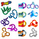 Energie und spirituelle Kraft -Gewirr Variante Kreis Finger Twist Children ADHS Dekompression und Konzentrationstraining ADHS -Spielzeug -Gem -Serie Blue Gems Series