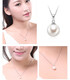 Moqianxue freshwater mother-of-pearl pendant single clavicle chain classic simple 925 sterling silver high quality necklace pendant temperament 12mm-13mm