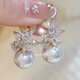 Core luxury gentle French sweet ear clip women's non-pierced earrings earrings women's flower imitation pearl mosquito coil earrings gift earrings
