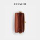 COACH gift classic logo CASSIE No. 19 shoulder crossbody bag flip winter women's bag brown rust color (new version)
