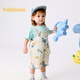 Balabala baby short-sleeved suit for boys and girls summer style overalls two-piece set 2025 fashionable 209225119203