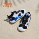 ANTA children's sandals boys' shoes 2025 summer new Baotou breathable children's sports shoes river beach shoes men's black/Anta white 9906H-3 30