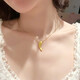 QUAMER old phoenix gold store model small goldfish gold necklace small dolphin clavicle chain women's light luxury niche design Chinese Valentine's Day golden fish necklace
