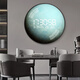 Petite peinture horloge haut de gamme circulaire de lune circulaire salle à manger suspendue accrochage de l'horloge électronique horloge salon 2025 Nouveau style entrée peinture décorative horloge zp3893 [écran d'affichage numérique LED être toujours réglé sur] 24 pouces 60 * 60cm [pas de style léger]