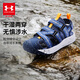 Under Armor Children's Men's and Women's Sandals Summer Baotou Beach Shoes Breathable Non-Slip Soft Sole Sports River Shoes 2421506 Navy Blue 34