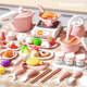 Huangen simulated food cooking set kitchen utensils cooking mini kitchen children's play house 4-6 girls' toys 7-10