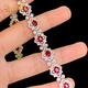 HEEKAIYI Ruby Bracelet for Women, Pigeon Blood Red Diamond Luxury Jewelry, Chinese Valentine's Day, Birthday Gift for Wife, Selected 7.2 Carat Pigeon Blood Red Ruby Bracelet