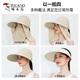 Woodpecker sun protection hat for women outdoor anti-UV riding empty top sun hat sun protection mask shawl sun fishing hat for men