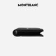 Montblanc (MONTBLANC) card holder striped cow leather card holder for boyfriend gift black Valentine's Day gift