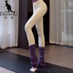 Kangaroo (DAISHU) yoga clothing set for women 2025 new high-end Pilates training clothing tops sports long-sleeved and beautiful fitness clothing three-piece set grape purple top + ivory white pants + L (108-118Jin Jin equals 0.5 kg)