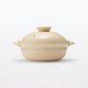 MUJI Eternal Ware Casserole, Stew Pot, Cooking Pot, Transparent Glaze, Household Soup Pot, Transparent Glaze/2~3 People/1600ml