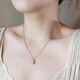 Moqianxue Pea Freshwater Pearl Pendant Necklace Light Luxury Niche High-end 18K Gold Plated Titanium Steel Versatile Stackable Sweater Chain Pea Pearl