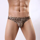 
Men's briefs underwear low waist leopard print sexy breathable printed thong youth personality cool men's underwear black L